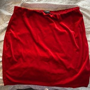 Long sleeved red Publik matching set.